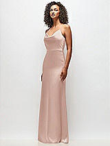 Side View Thumbnail - Toasted Sugar Cowl-Neck Criss Cross Back Slip Dress