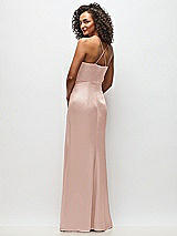 Rear View Thumbnail - Toasted Sugar Cowl-Neck Criss Cross Back Slip Dress