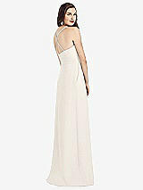 Rear View Thumbnail - Ivory Criss Cross Back Crepe Halter Dress with Pockets