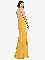 Rear View Thumbnail - NYC Yellow Sleeveless Seamed Bodice Trumpet Gown