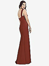 Rear View Thumbnail - Auburn Moon Sleeveless Seamed Bodice Trumpet Gown