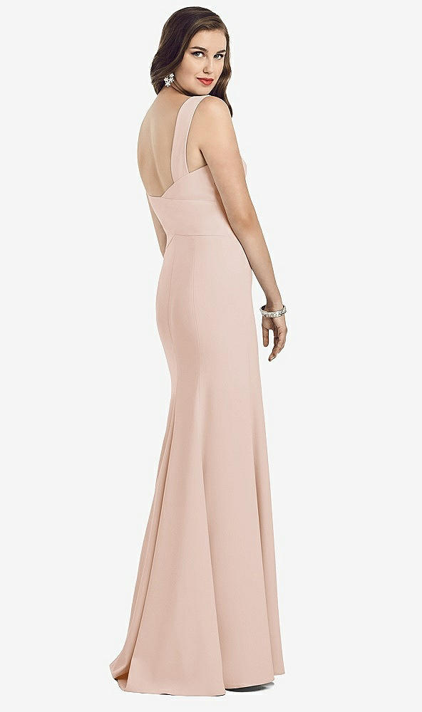 Back View - Cameo Sleeveless Seamed Bodice Trumpet Gown
