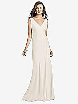 Front View Thumbnail - Ivory Sleeveless Seamed Bodice Trumpet Gown