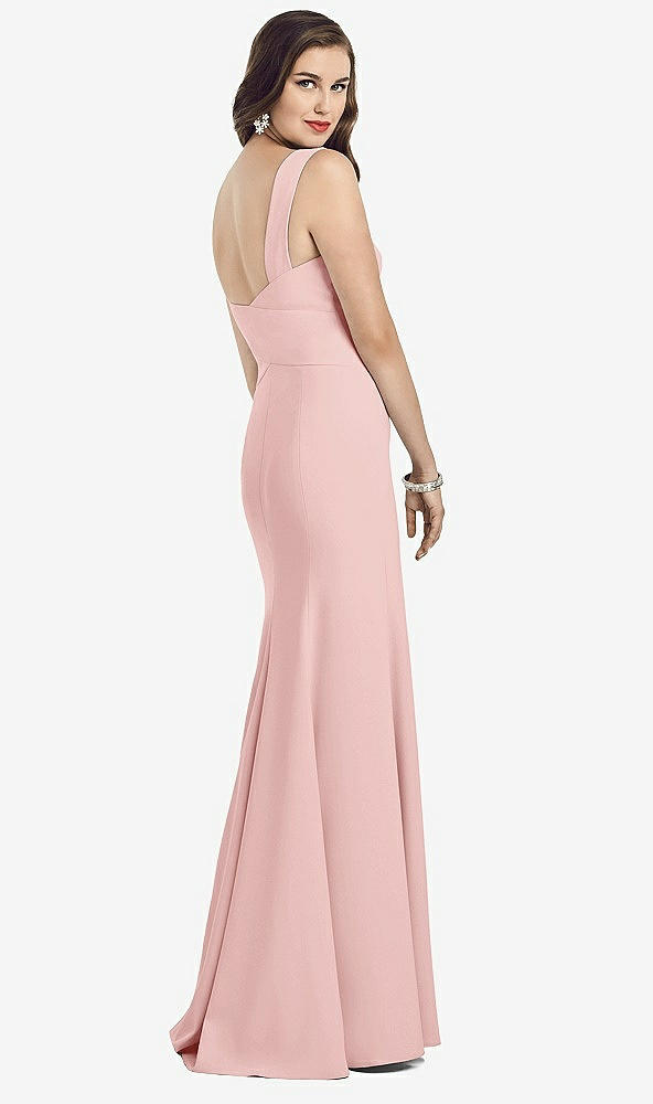 Back View - Rose Sleeveless Seamed Bodice Trumpet Gown