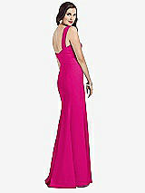 Rear View Thumbnail - Think Pink Sleeveless Seamed Bodice Trumpet Gown