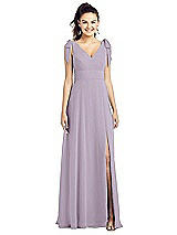 Front View Thumbnail - Lilac Haze Thread Bridesmaid UKTH018