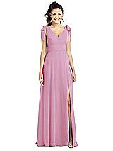 Front View Thumbnail - Powder Pink Thread Bridesmaid UKTH018