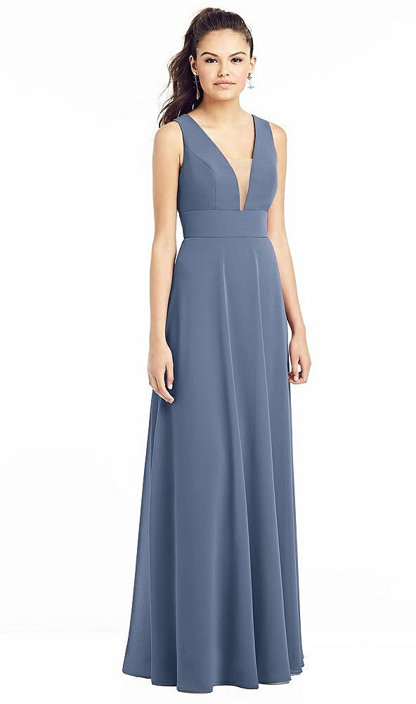 Front View - Larkspur Blue Thread Bridesmaid UKTH019