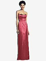 Front View Thumbnail - Nectar Sweetheart Strapless Pleated Skirt Dress with Pockets