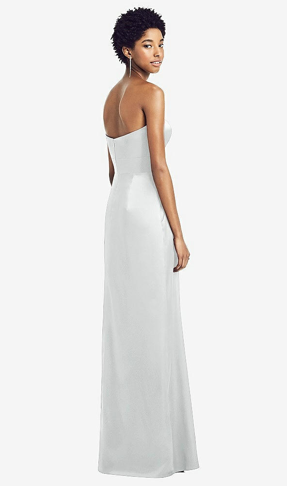 Back View - Sterling Sweetheart Strapless Pleated Skirt Dress with Pockets