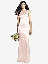 Rear View Thumbnail - Blush Sleeveless Open Twist-Back Maxi Dress