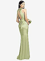 Front View Thumbnail - Mint Sleeveless Open Twist-Back Maxi Dress