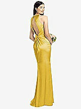 Front View Thumbnail - Marigold Sleeveless Open Twist-Back Maxi Dress