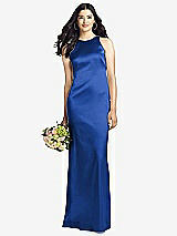 Rear View Thumbnail - Sapphire Sleeveless Open Twist-Back Maxi Dress