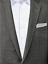 Rear View Thumbnail - Platinum/marigold Polka Dot Modern Polka Dot Pocket Square