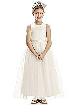 Front View Thumbnail - Ivory Flower Girl Dress FL4067