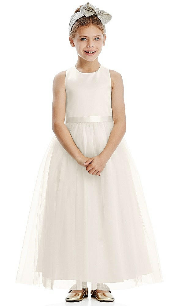 Front View - Ivory Flower Girl Dress FL4067