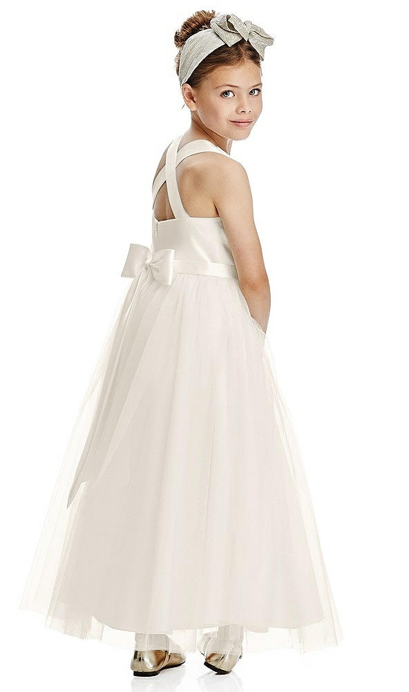 Back View - Ivory Flower Girl Dress FL4067