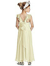 Rear View Thumbnail - Butter Yellow Flower Girl Dress FL4070
