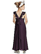 Rear View Thumbnail - Aubergine Flower Girl Dress FL4070