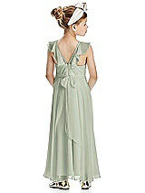 Rear View Thumbnail - Celadon Flower Girl Dress FL4070