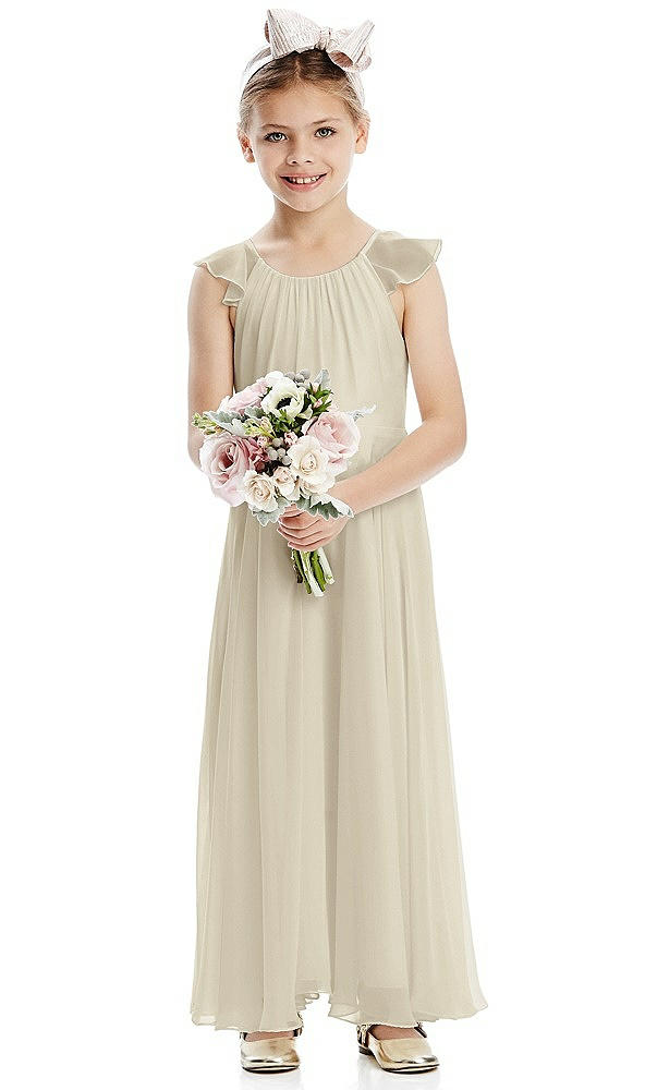 Front View - Champagne Flower Girl Dress FL4070