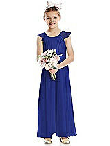 Front View Thumbnail - Cobalt Blue Flower Girl Dress FL4070