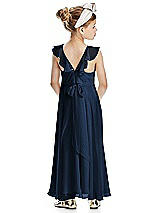 Rear View Thumbnail - Midnight Navy Flower Girl Dress FL4070