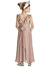 Rear View Thumbnail - Neu Nude Flower Girl Dress FL4070