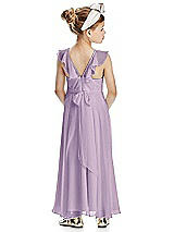 Rear View Thumbnail - Pale Purple Flower Girl Dress FL4070