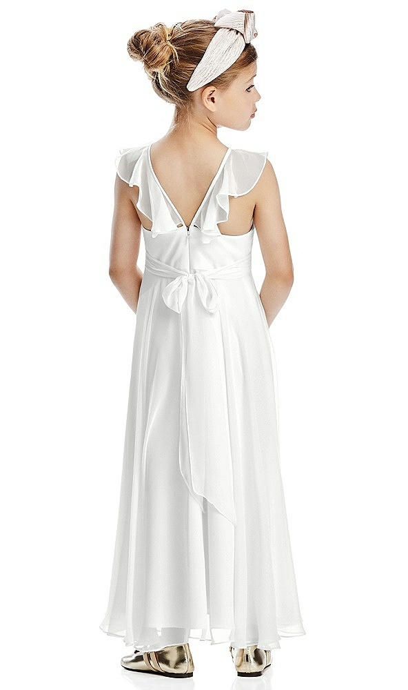 Back View - White Flower Girl Dress FL4070
