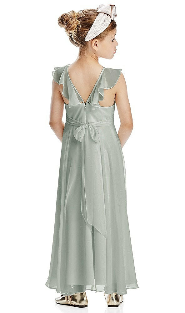 Back View - Willow Green Flower Girl Dress FL4070