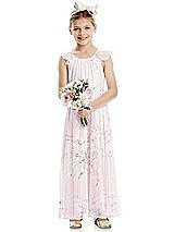 Front View Thumbnail - Watercolor Print Flower Girl Dress FL4070