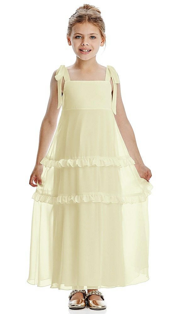 Front View - Butter Yellow Flower Girl Dress FL4071