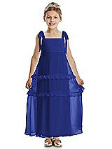Front View Thumbnail - Cobalt Blue Flower Girl Dress FL4071