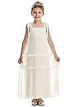 Front View Thumbnail - Ivory Flower Girl Dress FL4071