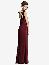 Rear View Thumbnail - Cabernet Flat Tie-Shoulder Juniors Dress with Trumpet Skirt