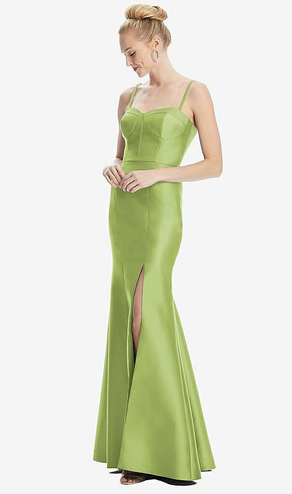 Front View - Mojito Bustier Bodice Satin Trumpet Gown