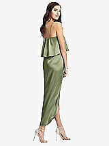 Rear View Thumbnail - Kiwi Popover Bodice Midi Dress with Draped Tulip Skirt