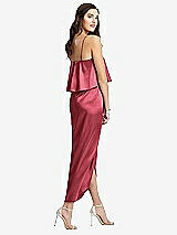 Rear View Thumbnail - Nectar Popover Bodice Midi Dress with Draped Tulip Skirt