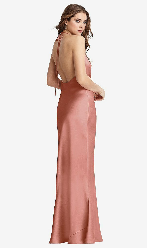 Front View - Desert Rose Cowl-Neck Convertible Maxi Slip Dress - Reese