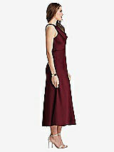 Side View Thumbnail - Cabernet Cowl-Neck Midi Tank Dress - Esme