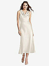 Front View Thumbnail - Ivory Cowl-Neck Midi Tank Dress - Esme