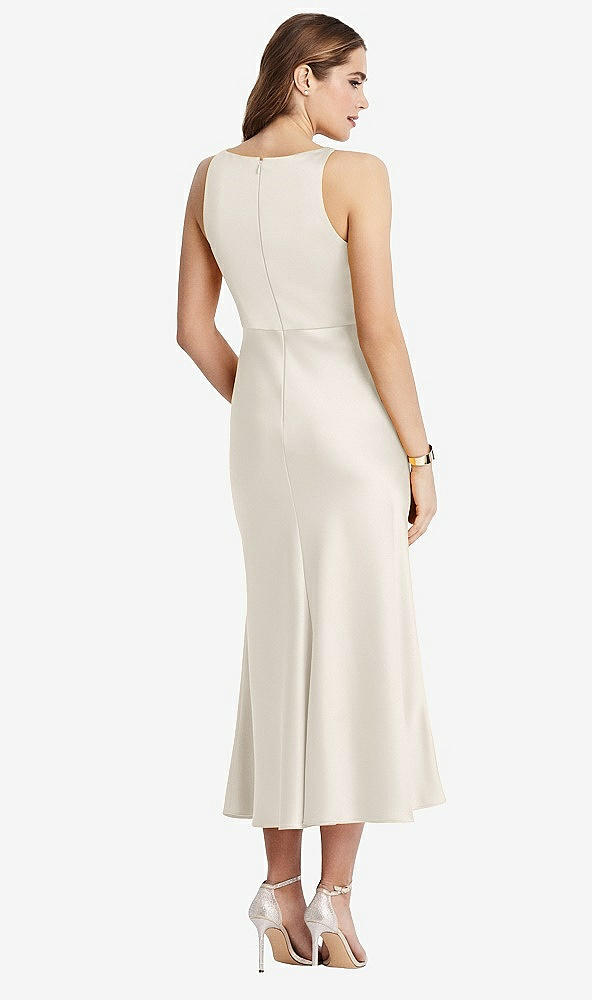 Back View - Ivory Cowl-Neck Midi Tank Dress - Esme