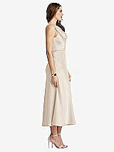 Side View Thumbnail - Oat Cowl-Neck Midi Tank Dress - Esme