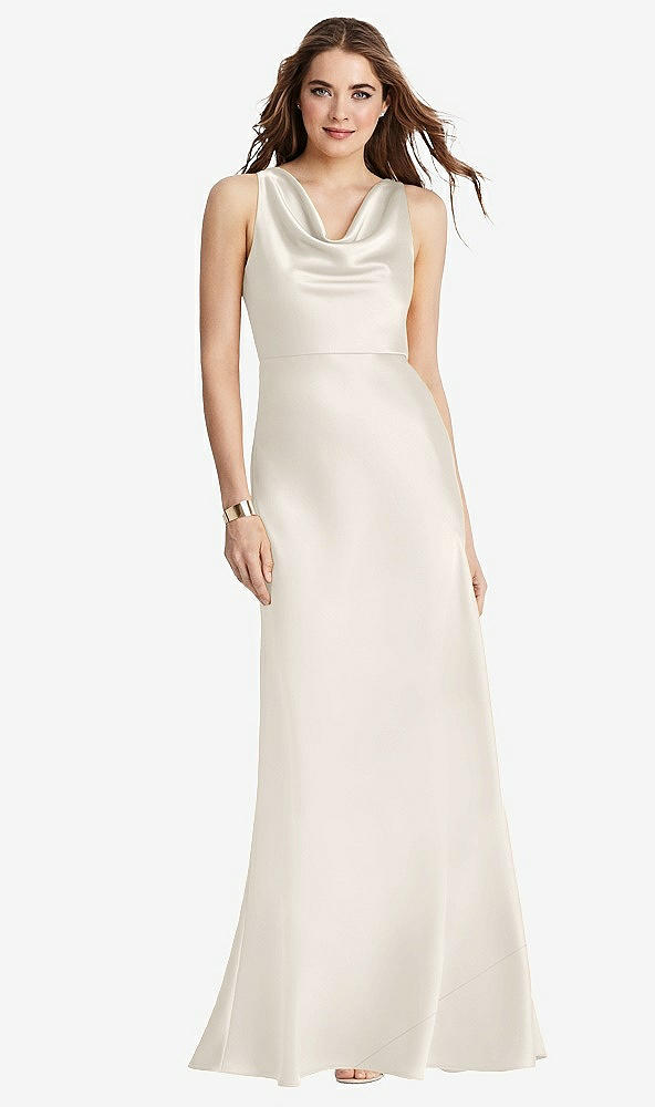 Front View - Ivory Cowl-Neck Maxi Tank Dress - Nova