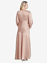 Alt View 2 Thumbnail - Toasted Sugar Puff Sleeve Asymmetrical Drop Waist High-Low Slip Dress - Teagan