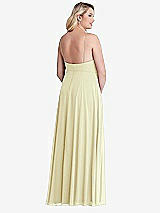 Alt View 2 Thumbnail - Butter Yellow High Neck Chiffon Maxi Dress with Front Slit - Lela