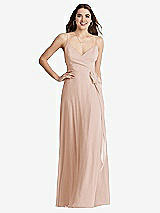 Front View Thumbnail - Cameo Chiffon Maxi Wrap Dress with Sash - Cora