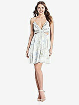 Front View Thumbnail - Bleu Garden Ruffled Chiffon Cutout Mini Dress - Joey